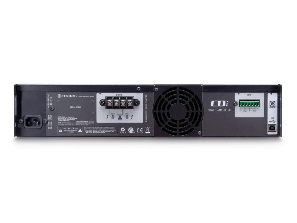 Crown CDi 1000 - back panel