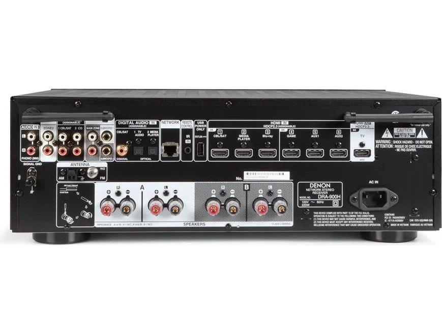 DRA-900H AV receiver, rear panel