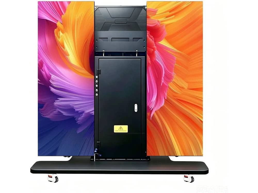 The Monarch Series 16:9 COB Motorized Indoor Video Wall - rear view with service panels open