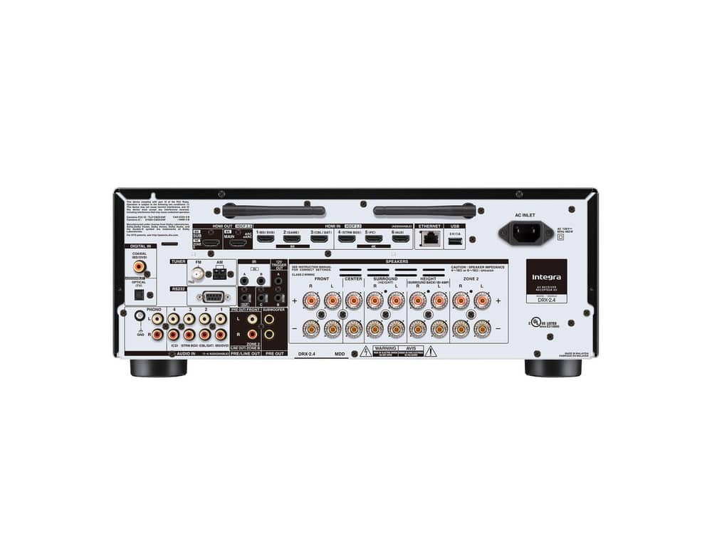 DRX 2.4 7.2-Channel Network A/V Receiver - rear panel