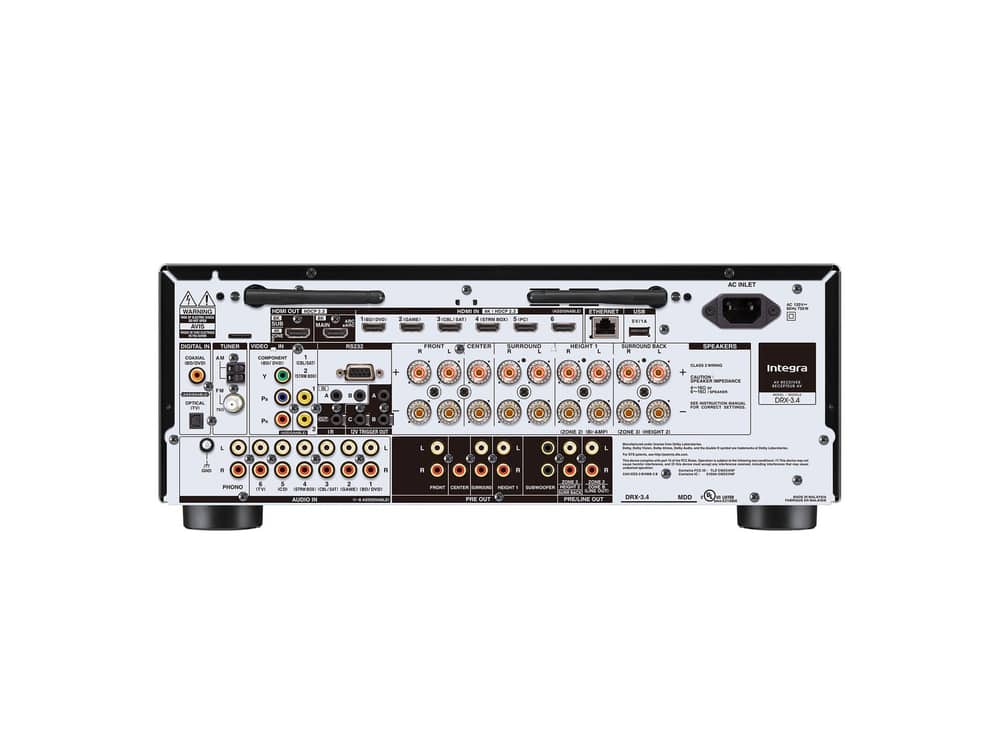 DRX 3.4 9.2-Channel Network A/V Receiver - rear panel