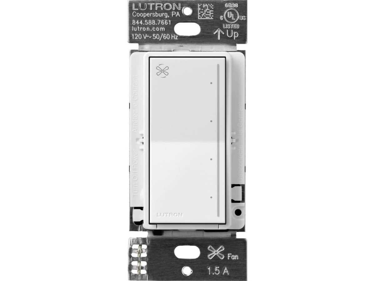 Lutron RRST-ANF-WH Sunnata RF Touch 4-Speed Quiet Fan Control - White