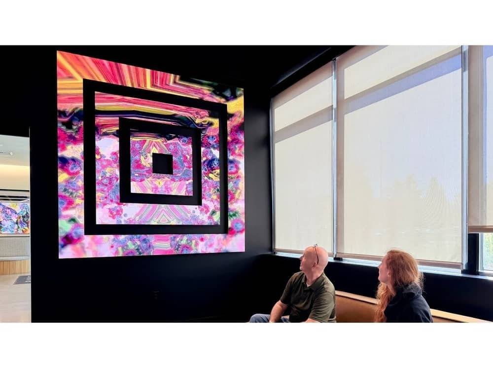 Planar Mosaic Series LED display in a showroom