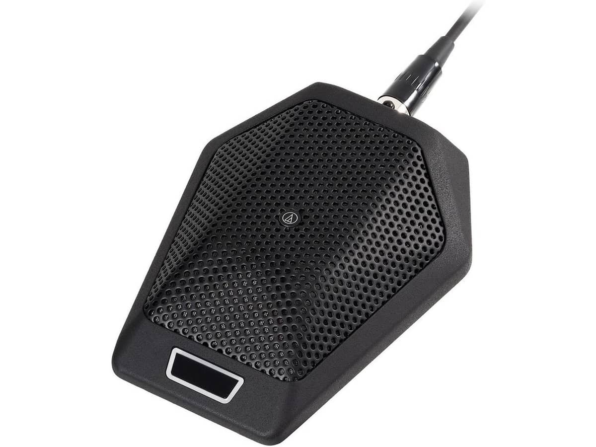 Audio-Technica U891RbO Omnidirectional Condenser Boundary Microphone with Switch - Black