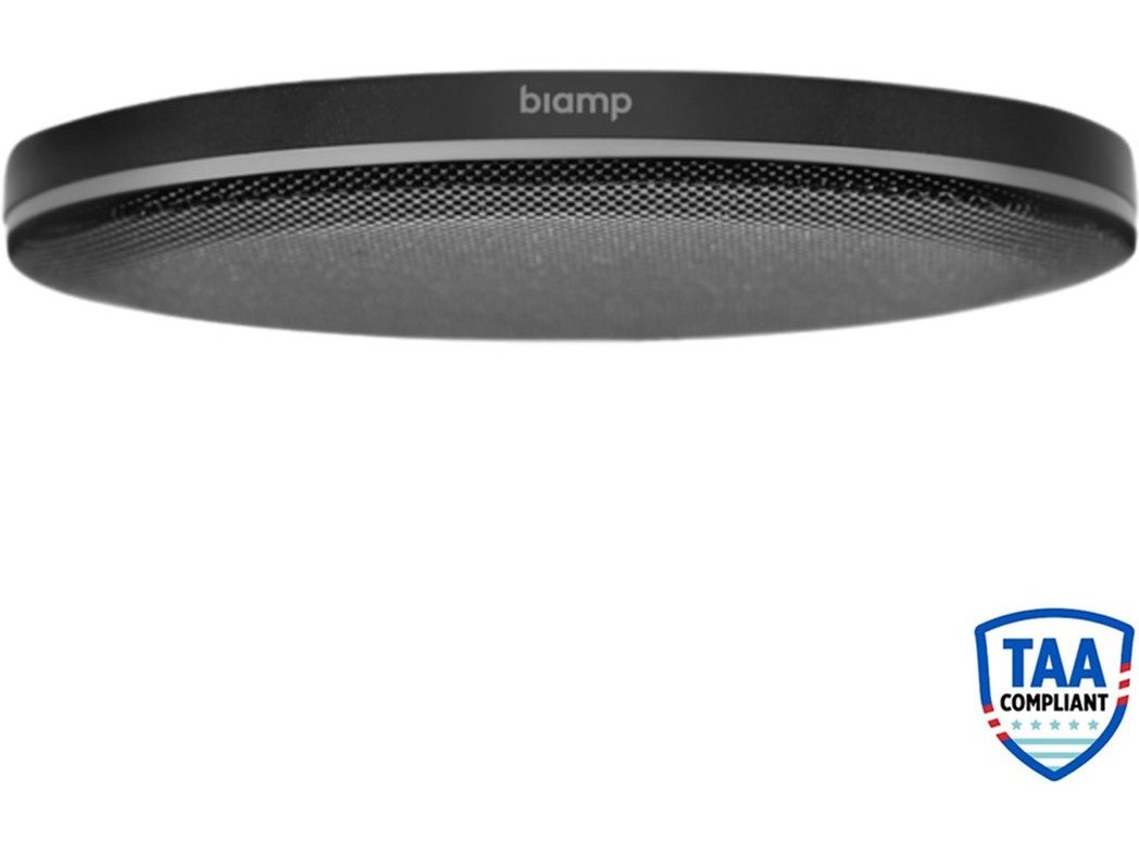 Biamp Parle TCM-X Beamtracking AVB Surface Mount Ceiling Microphone - Black