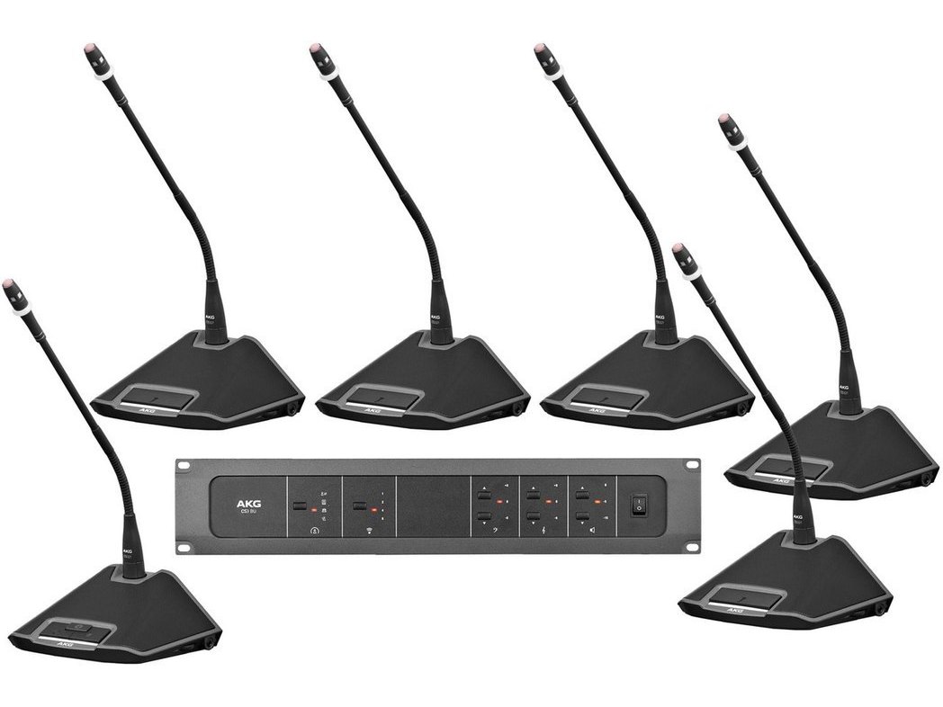 AKG CS3 Conference System with 6 Person Plug 'N' Play Microphone Stations
