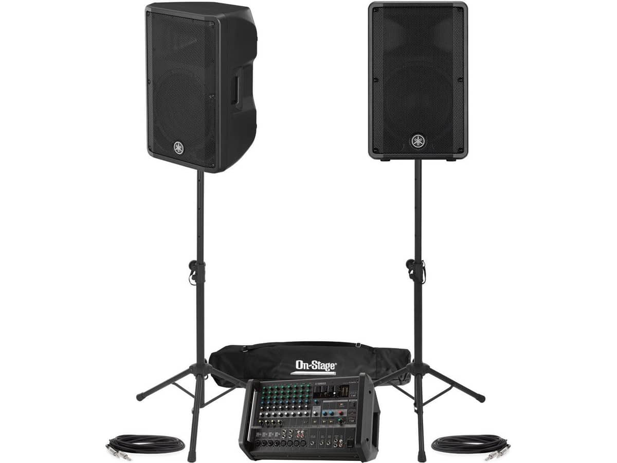 Church Sound System Package with 2 Yamaha CBR12 Speakers and Yamaha EMX5 Powered Mixer
