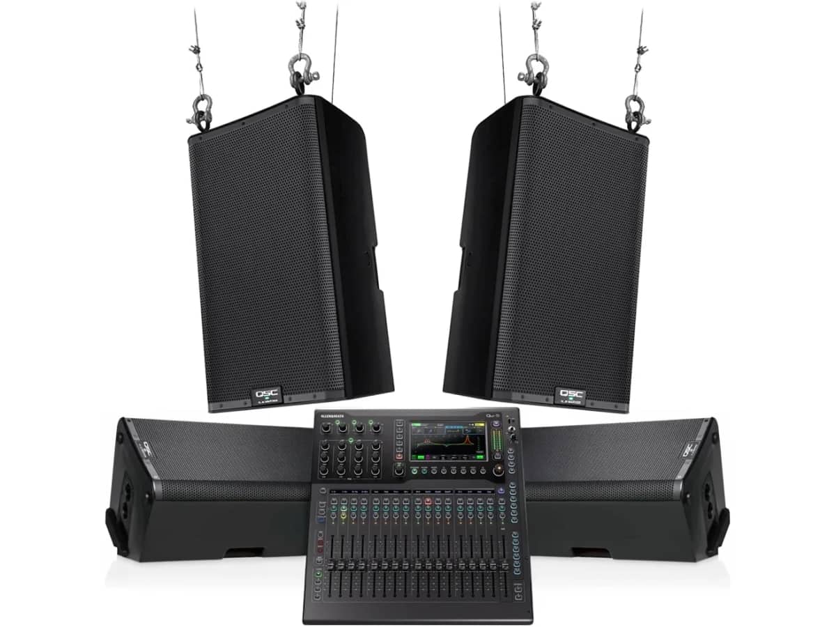 QSC Audio Church Sound System with K12.2 and K10.2 Loudspeakers and Digital Mixer