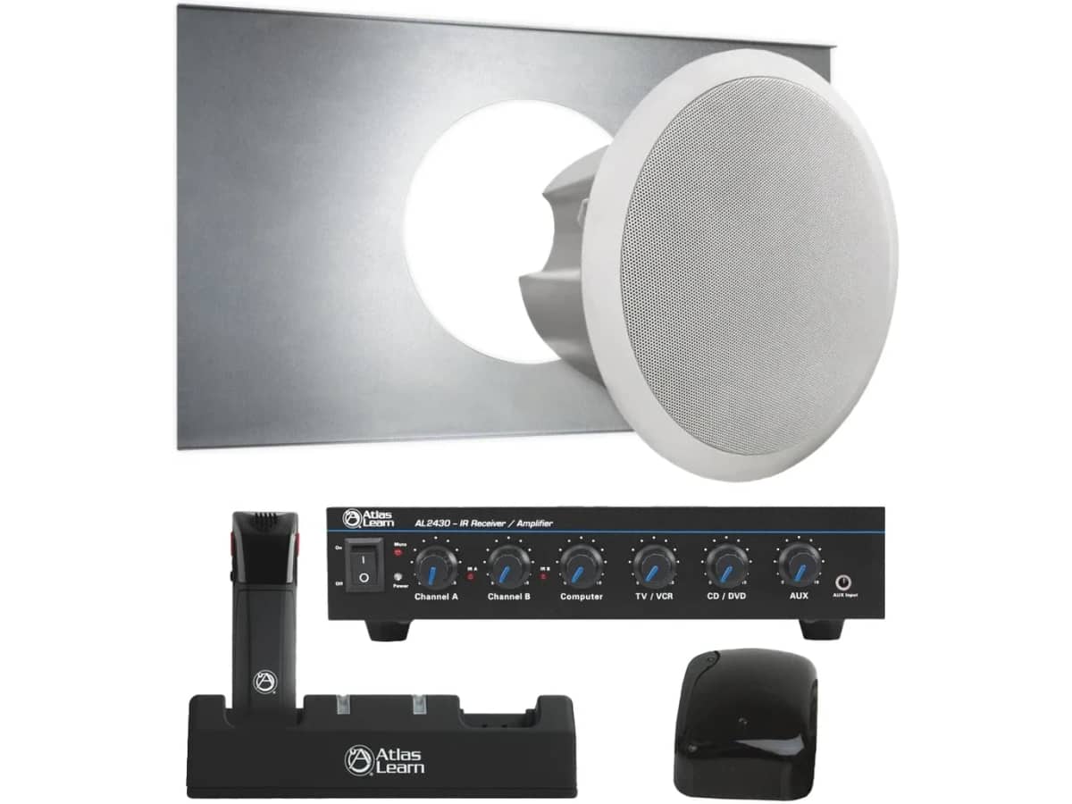 Sound System with Studiomaster Ceiling Speaker and AtlasIED MAGPIE1-1 Wireless Mic