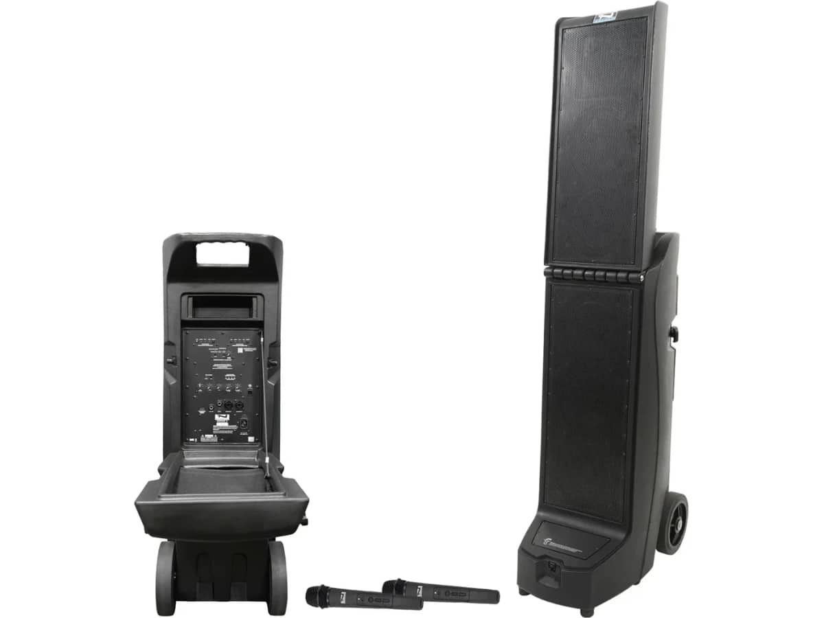 Anchor Audio Bigfoot 3 Pro with Two Line Array Portable PA Systems with Bluetooth, AnchorFlex, and Two Wireless Handheld Microphones