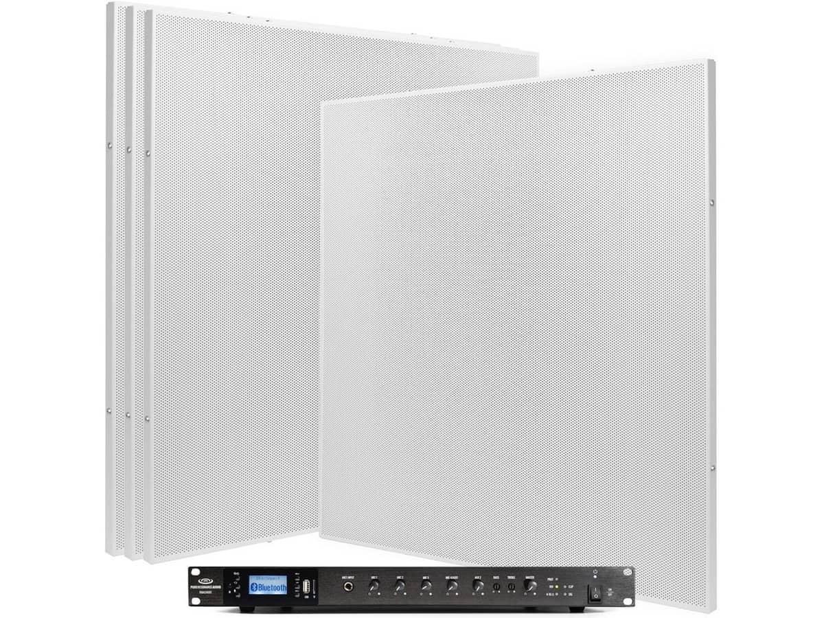 Restaurant Sound System with 10 Pure Resonance Audio SP8 Low-Profile Ceiling Tile Speakers and Bluetooth Mixer Amplifier